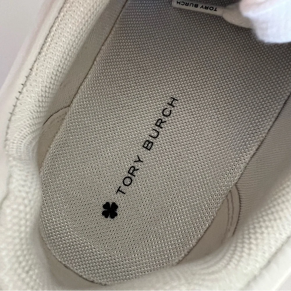 Tory Burch Clover Court Sneakers Tennis Shoes in White